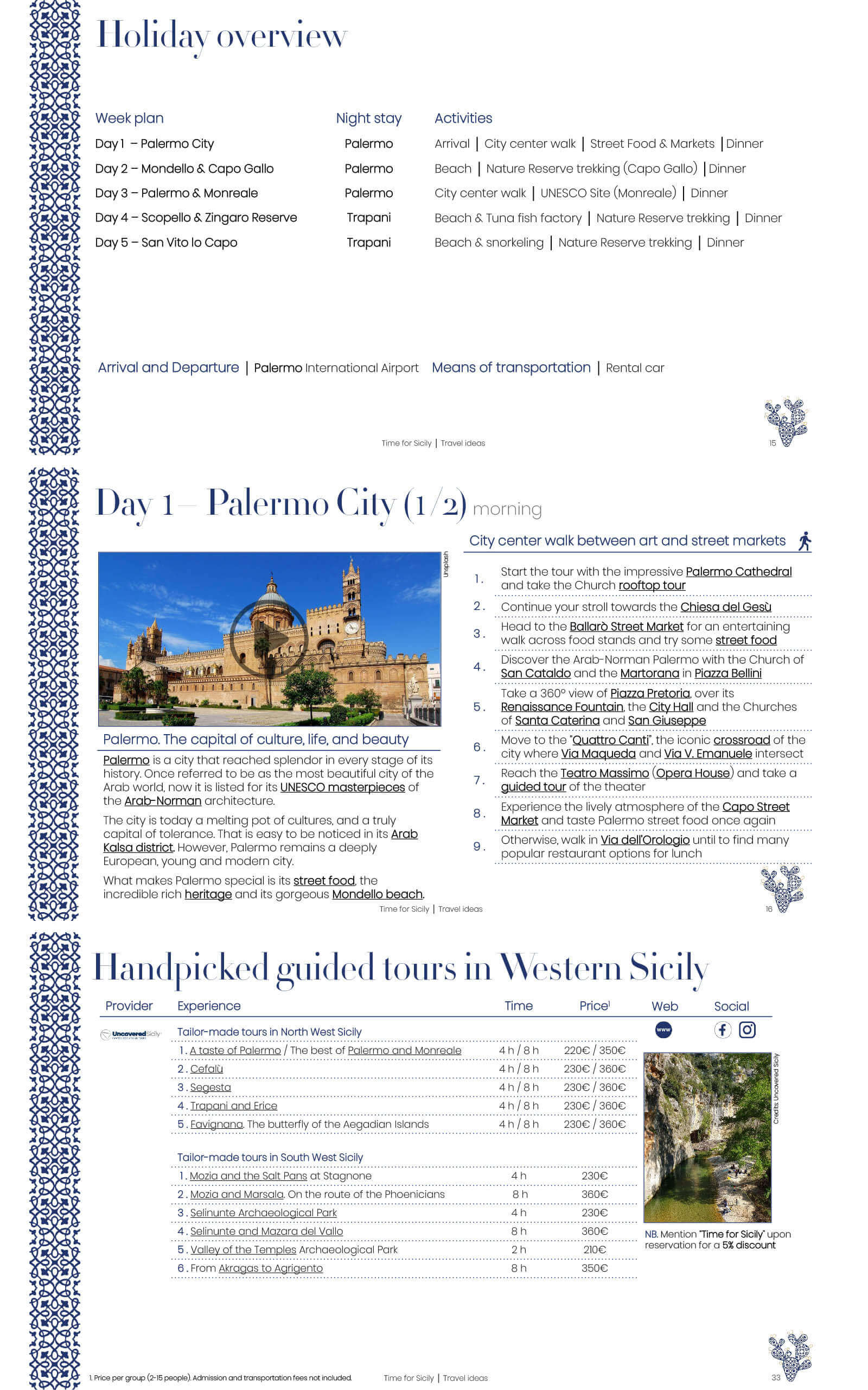 A long weekend in Western Sicily Digital Travel Guide book