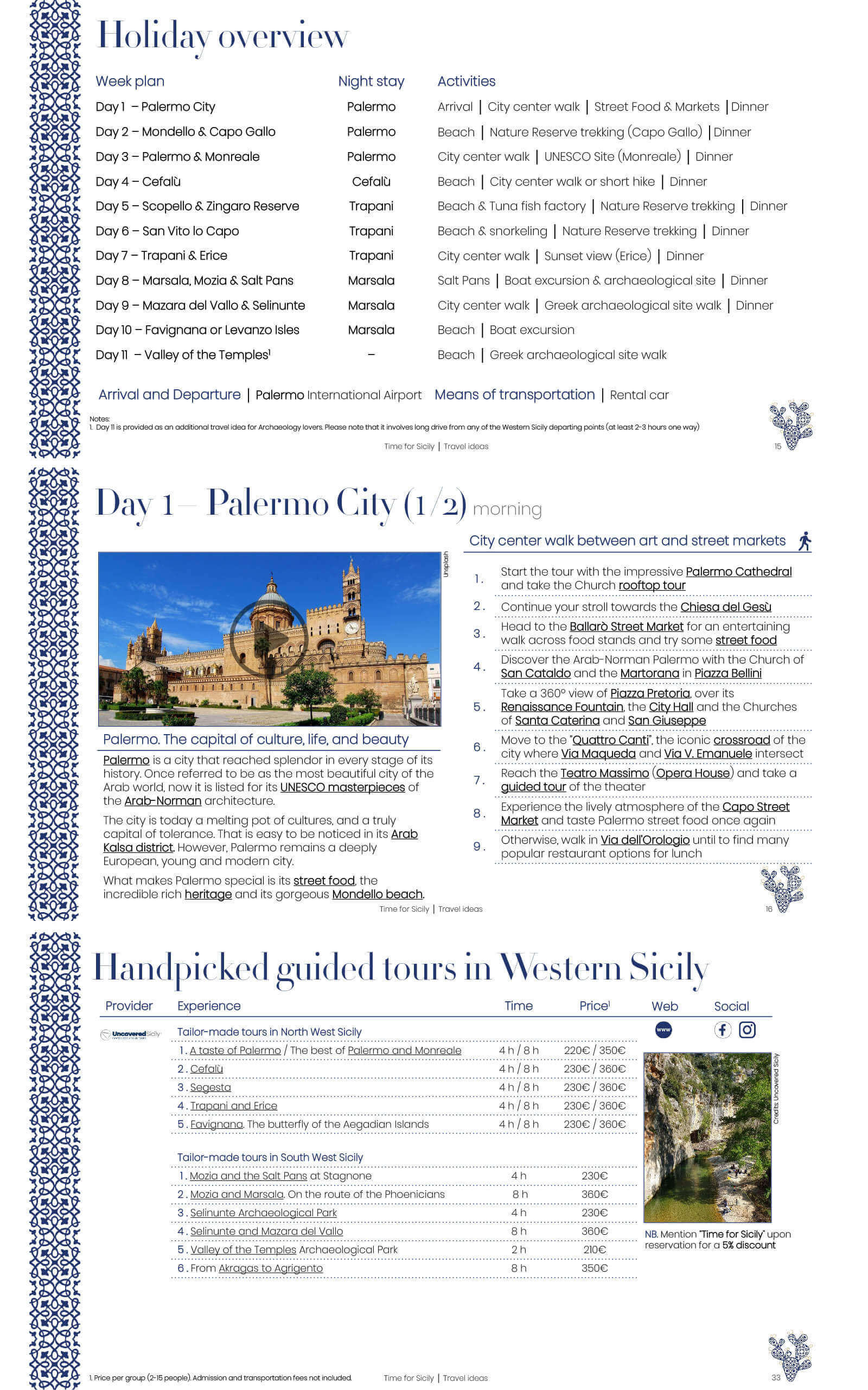 Nine days in Western Sicily Digital Travel Guide book